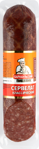 

Колбаса варено-копченая Барнаульский Пищевик сервелат Классический 380 г