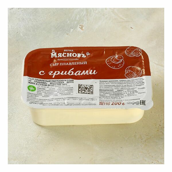 Сыр плавленый с грибами 50% МясновЪ Ферма