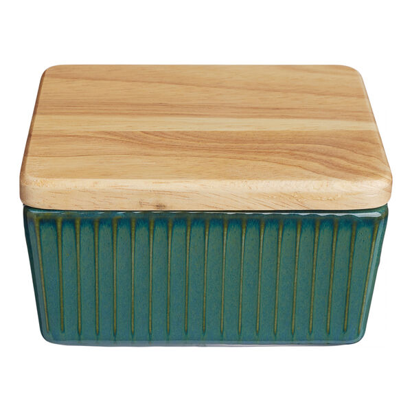 Flomik емкость для специй, 12х10х7см, фарфор, дуб, зелёный