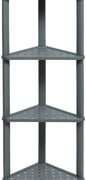 Полка Violet Vikea угловая подвесная 4-х ярусная серый