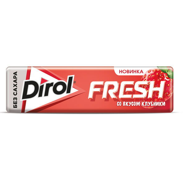 Жевательная резинка Dirol со вкусом клубники без сахара, 13.6 г