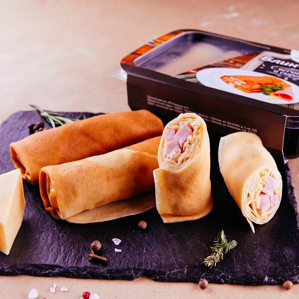 Блинчики с ветчиной и сыром