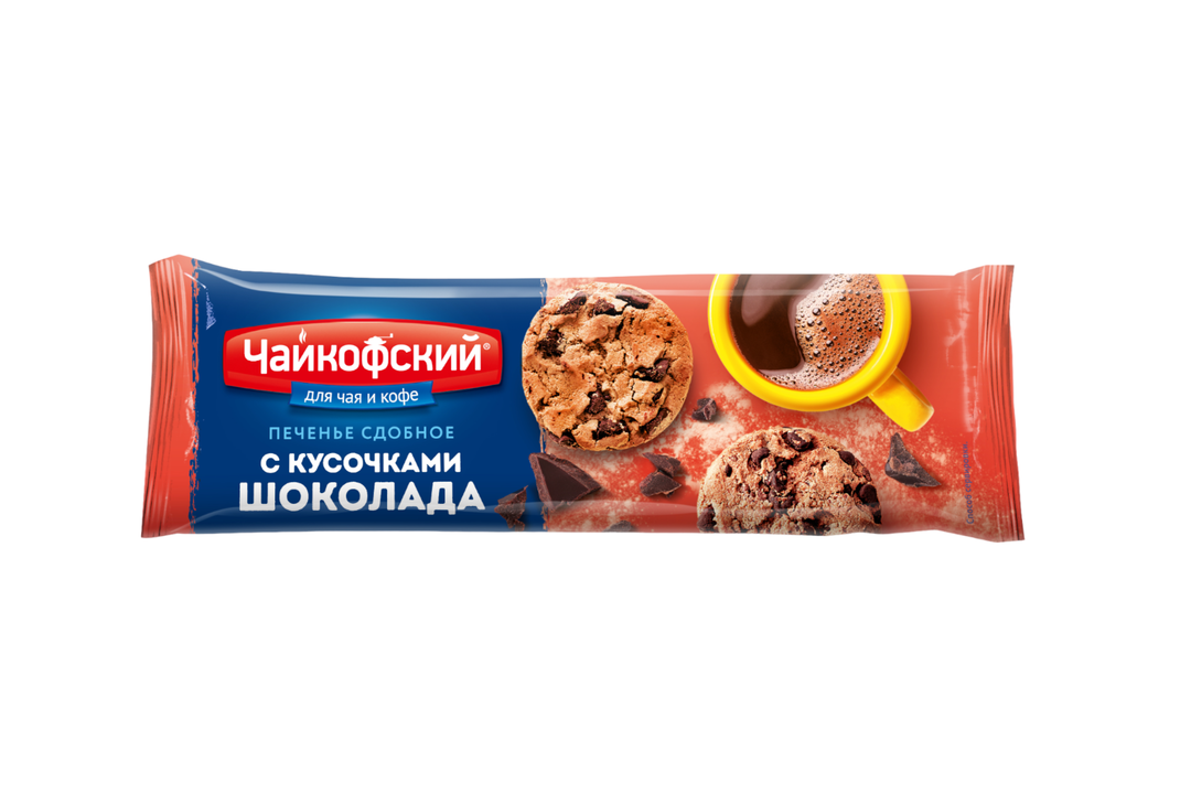 

Печенье сдобное Чайкофский Американо с кусочками шоколада 145 г