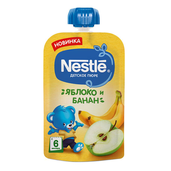 Пюре Nestle яблоко и банан с 6 месяцев