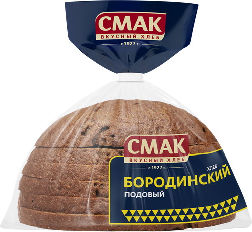 

Хлеб подовый Смак Бородинский в нарезке 300 г