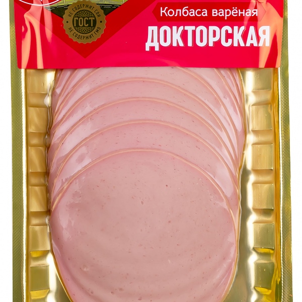Колбаса вареная АШАН Красная птица Докторская нарезка
