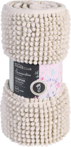 

Коврик для ванной Homeclub Warm Grey 60x80см, шенилл, Арт. WF19-008