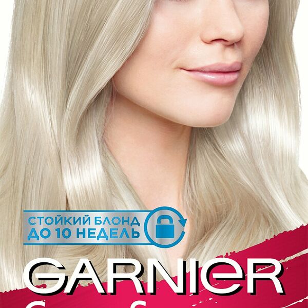 Крем-краска для волос Garnier Color Sensation Платиновые блонды Роскошь цвета 910 Пепельно-платиновый блонд 110 мл