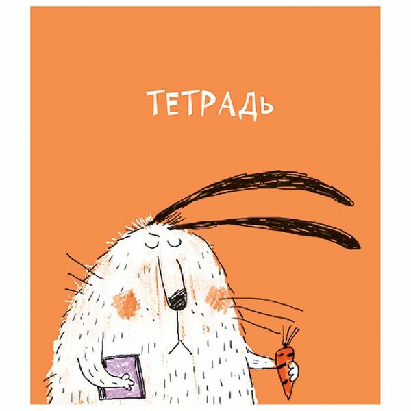 Тетрадь общая ПЗБМ Я заяц, А5, 48 листов, в клетку, на скрепке, 1шт, в ассортименте