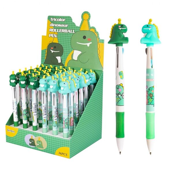 Ручка шариковая Alingar Динозаврик, 1 шт, в ассортименте