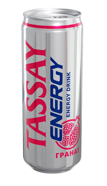 Напиток TASSAY Energy энергетический со вкусом граната 450мл