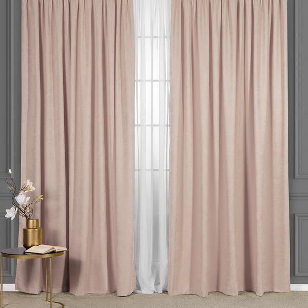 Штора на ленте Daily by T Джулес, 220х270 см, полиэстер, розовый