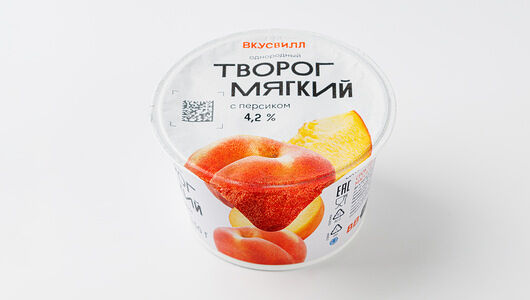 Творог мягкий с персиком однородный 4,2%