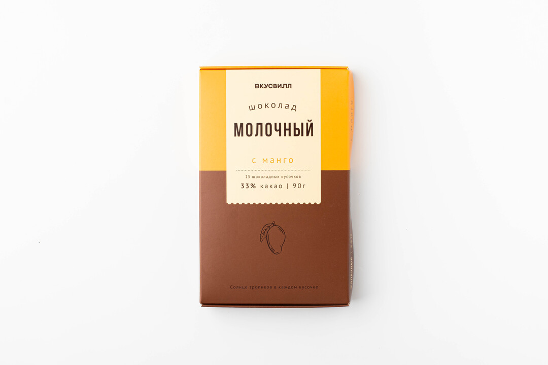 

Шоколад ВкусВилл молочный с манго 90 г