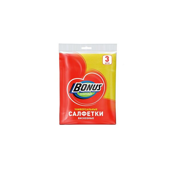 Салфетки вискозные Bonus 3шт