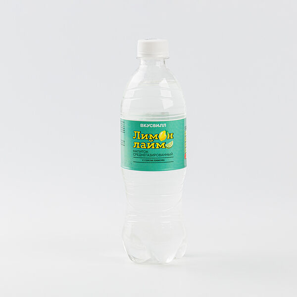 Напиток Вкусвилл лимон-лайм среднегазированный, 500 мл