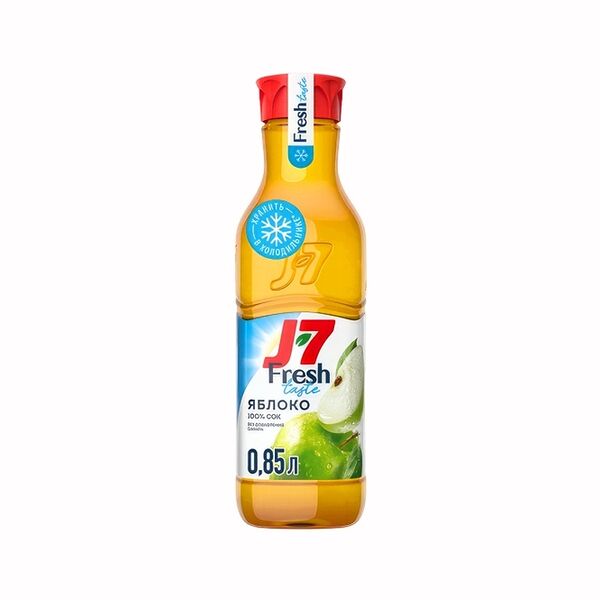 Сок J7 Fresh Taste Яблочный осветленный охлажденный, 0.85 л