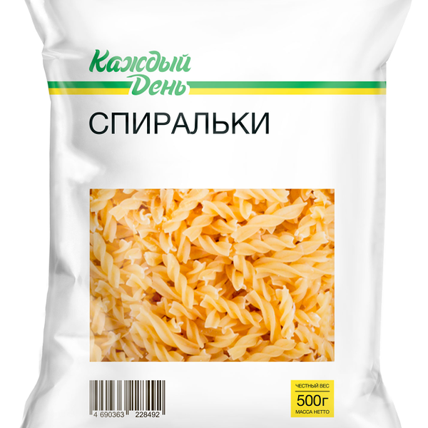 Макаронные изделия Каждый день Спиральки, 500г
