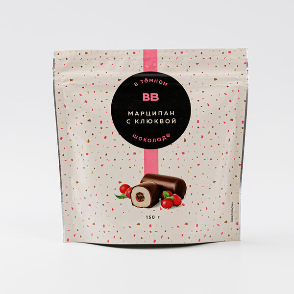 Конфеты ВкусВилл Марципан с клюквой в темном шоколаде 150 г