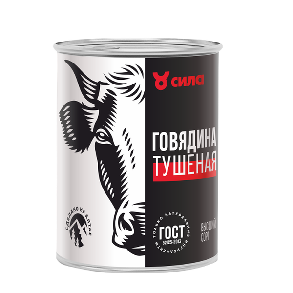 Говядина тушеная Сила высший сорт ГОСТ 338г