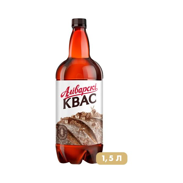 Квас Алiварскi хлебный 1,5 л ПЭТ