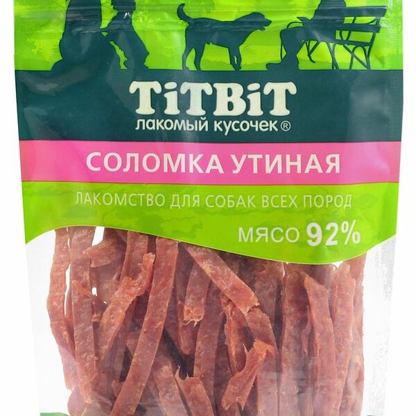 Лакомство для собак TITBIT соломка утиная XXL 250г