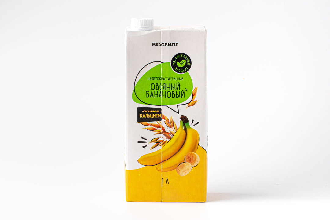 

Напиток растительный Овсяный банановый обогащенный кальцием, 1 л