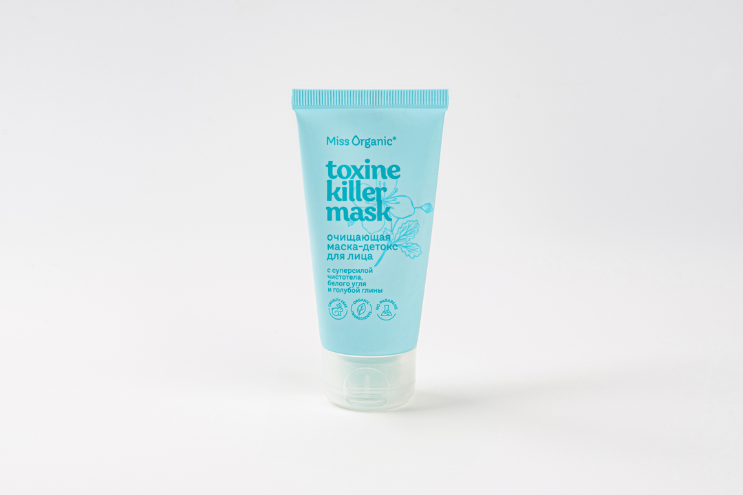 

Маска-детокс очищающая для лица Toxine killer mask, Miss Organic
