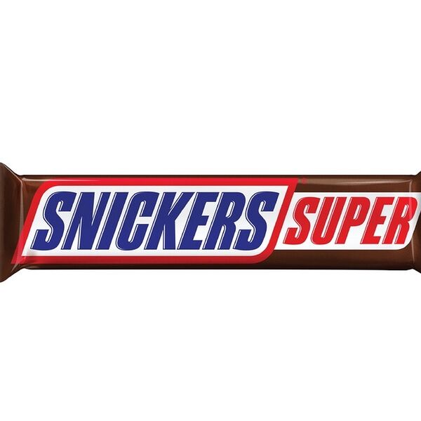 Шоколадный батончик Snickers Super с карамелью, арахисом и нугой 80 г