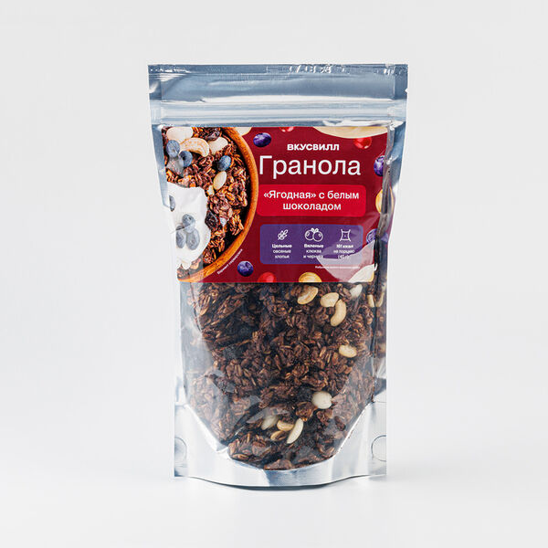 Гранола Ягодная с белым шоколадом, 250г