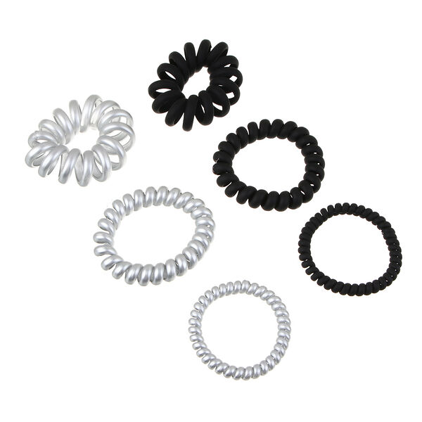 Резинки-пружинки для волос ЮниLook 3 шт d 5-5.5 см, пластик, 2 цвета в ассортименте
