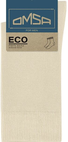 Носки мужские  Omsa Eco 401 Colors гладь Latte Молочный Размер 45-47