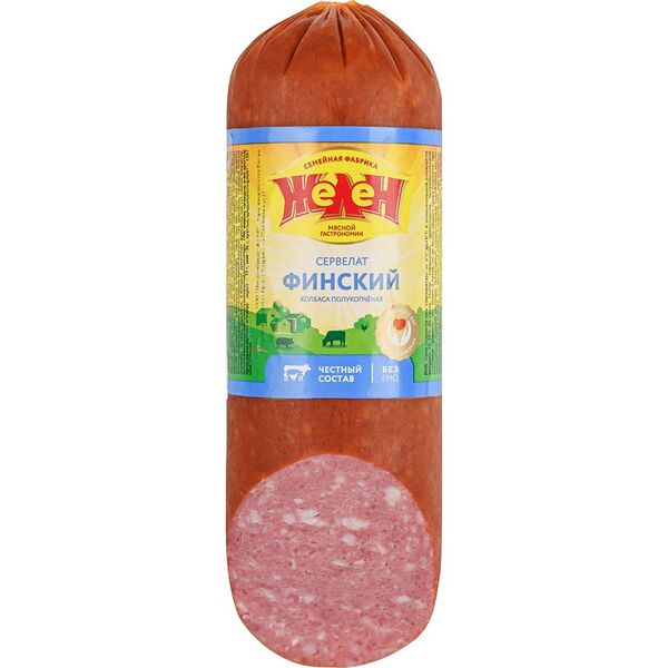 Колбаса полукопченая ЖЕЛЕН Сервелат Финский