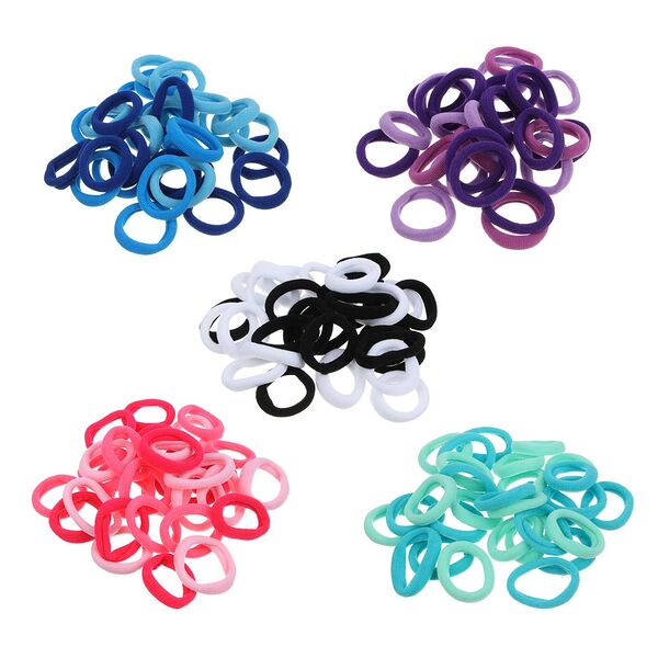 Юниlook резинки для волос 30шт, d3,5см, полиэстер, 5 миксов цветов, acs-88 в ассортименте