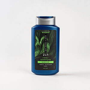Гель-шампунь для волос и тела 2в1 мужской "Мята-зеленый чай"