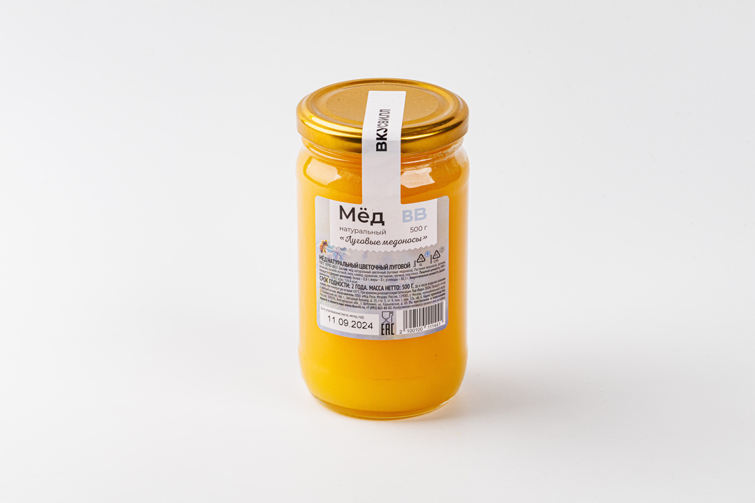 

Мед Луговые медоносы натуральный 500 г