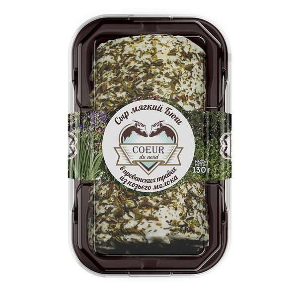 Сыр мягкий Бюш-де-Шевр в прованских травах (козье молоко), 130г