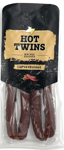 

Колбаски сырокопченые Сава Hot Twins мясные палочки острые, 120 г