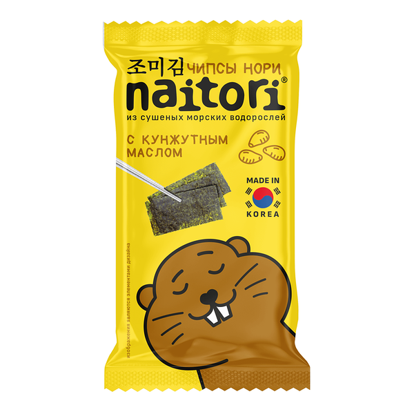 Чипсы нори Naitori с кунжутным маслом 3 г