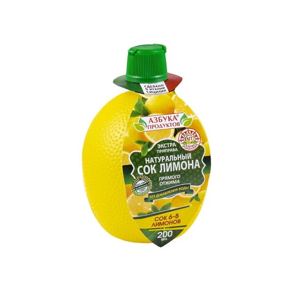 Сок лимона Азбука Продуктов 200 мл