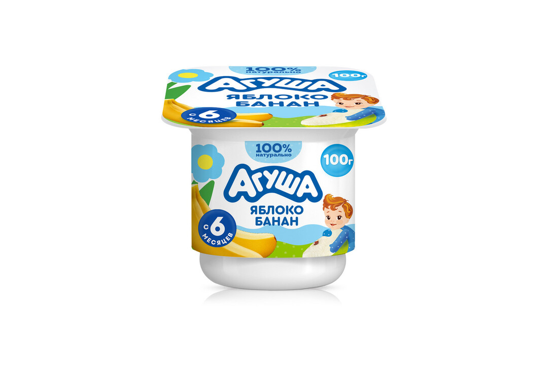 

Творог детский Агуша Яблоко-банан 3.9% с 6 месяцев 100 г