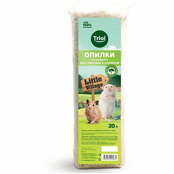 Опилки Triol Криспи для грызунов