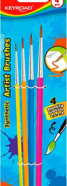 Набор кисточек Keyroad для рисования 4шт