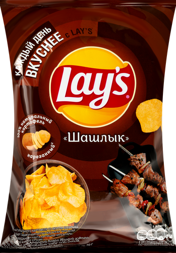 

Чипсы картофельные LAY'S со вкусом шашлыка 70 г