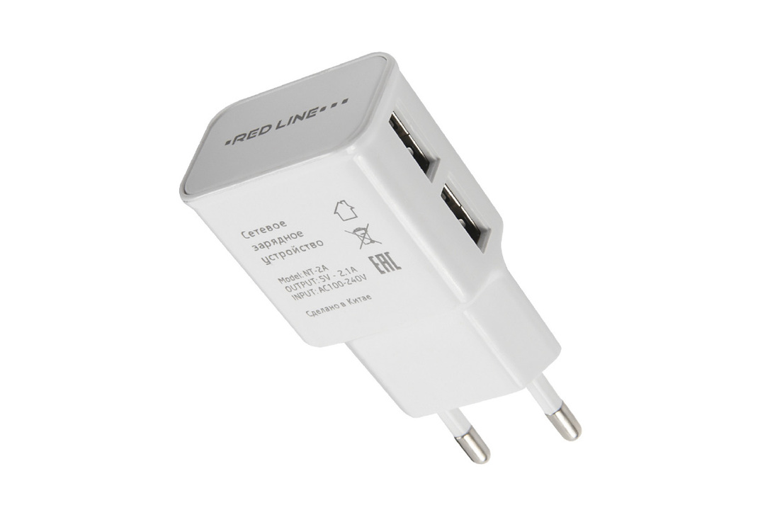 

Зарядное устройство Ред Лайн NT-2A с 2 usb выходами 2.1А
