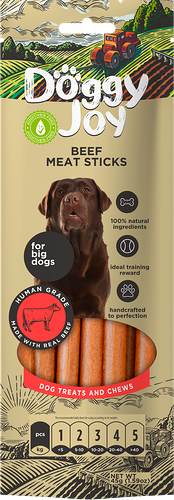 Лакомство для собак Doggy Joy Мясные колбаски из говядины для крупных пород 45 г