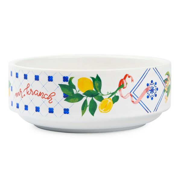 Миска для собак и кошек MR.KRANCH Лимоны из фарфора белая 350мл