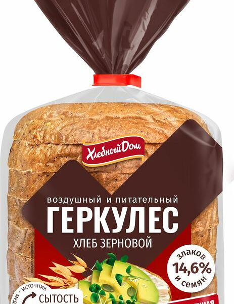 Хлеб Хлебный Дом Геркулес зерновой нарезка 250 г