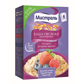 Каша Мистраль Ягодное ассорти 240г 6 пакетиков Россия