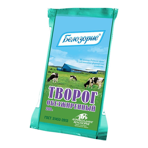 Творог Белозорие классический Гост 1.8%
